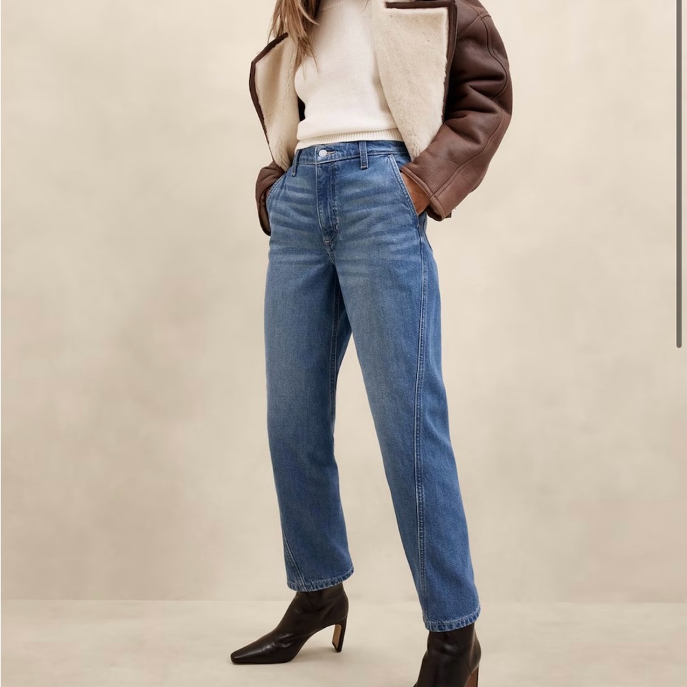 Banana Republic Luxe High-Rise Barrel Jeans